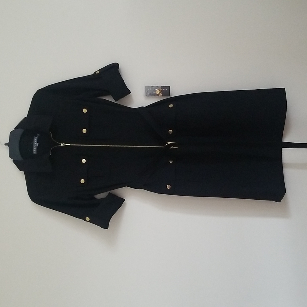 Sharagano Black Utility Dress